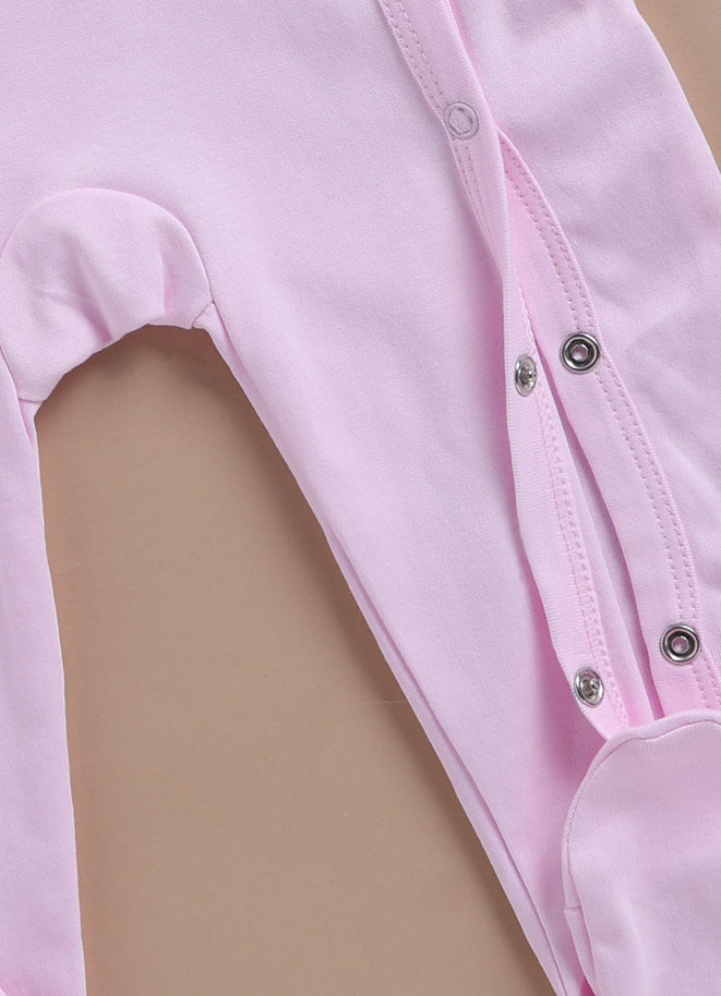 Le Pur Baby Girl Sleepsuit Set of 2 | Biocool Cotton Newborn Clothes | Soft Infant Romper with Bow & Side Snap - LE PUR!